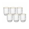 Jogo 6 Copos 260ml 26417 Vidro Transparente C/ Borda Dourada Tuut 29241 - 1