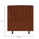 Ver imagem 3 de Cabeceira Solteiro Cama Box Estofada 100 Cm Lile Veludo Terracota