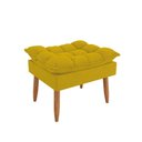 Ver mais imagens de Kit 2 Poltronas + Namoradeira + Puff Opala Decorativa Balaqui Amarelo