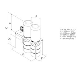 Coletor de Pó para 2 Tambores 3 CV 220V Trifásico - Bramold, Tamanho: 220V - Trifásico(a) - 2