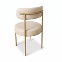 Ver imagem 4 de Cadeira Sala Jantar Margara Kit 4 Base Aço Dourado PU D03 - D'Rossi