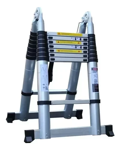 Escada Alumínio Telescópica V Multifuncional 5m 16 Degraus - 6