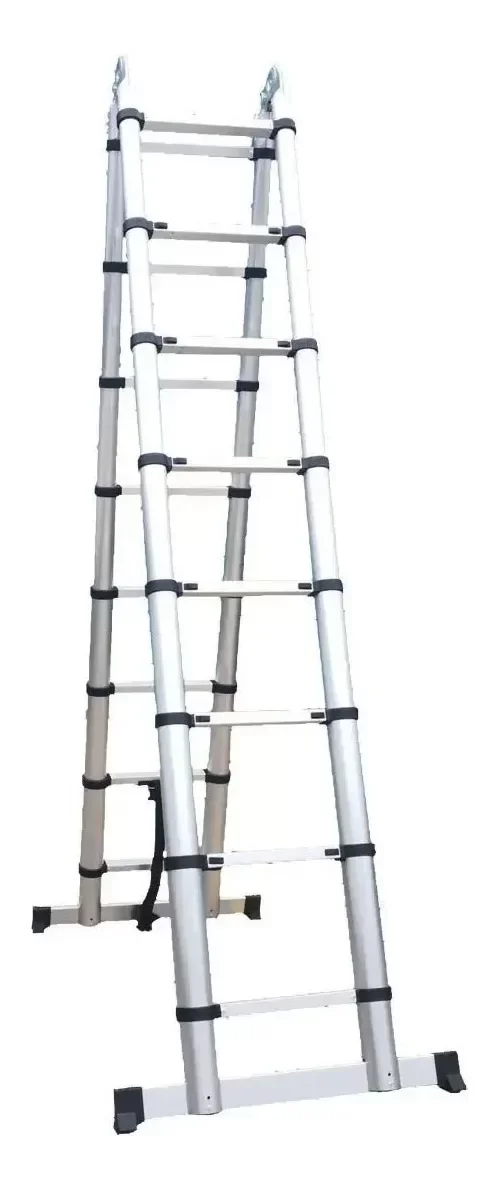 Escada Alumínio Telescópica V Multifuncional 5m 16 Degraus - 8
