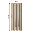 Ver imagem 4 de Porta Sanfonada de PVC Translucido 210cm x 60cm Plastporta Bcf Marrom/Castanho com