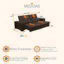 Ver imagem 3 de Sofá Retrátil e Reclinável 2,10m Nobuck Isis