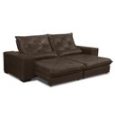 Ver imagem 2 de Sofá Retrátil e Reclinável 2,10m Nobuck Isis