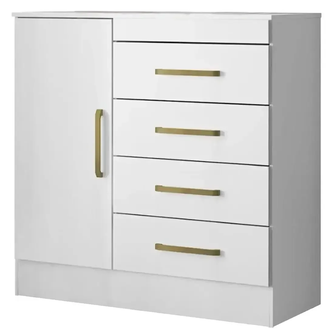 Cômoda Montevideu 4 Gavetas 1 Porta Demobile Cor Branco