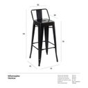 Ver imagem 3 de Kit com 2 Banquetas Alta Iron Tolix com Encosto - Preto