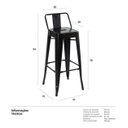 Ver imagem 2 de Kit com 2 Banquetas Alta Iron Tolix com Encosto - Preto