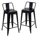 Ver imagem 2 de Kit com 2 Banquetas Alta Iron Tolix com Encosto - Preto