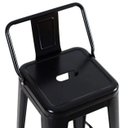 Ver imagem 3 de Kit com 2 Banquetas Alta Iron Tolix com Encosto - Preto
