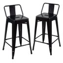 Ver imagem 1 de Kit com 2 Banquetas Alta Iron Tolix com Encosto - Preto