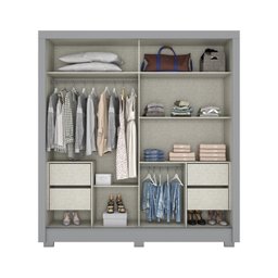 Guarda Roupa Casal 2 Portas 4 Gavetas Varsóvia Espresso Móveis - 3 Guarda Roupa Casal 2 Portas 4 Gavetas Varsóvia Espresso Móveis - 3