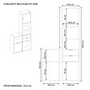 Ver imagem 4 de Kit 2 Armários para Escritório Alto e Baixo NT 2050 Notável Móveis