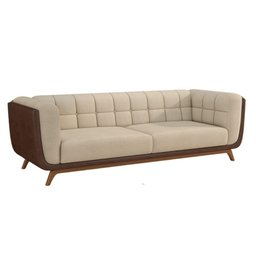 Sofá 2 Lug Peonia Living Base Madeira Compose Confortavel - 4