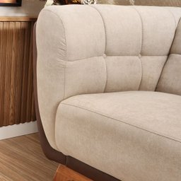 Sofá 2 Lug Peonia Living Base Madeira Compose Confortavel - 7