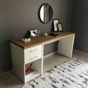 Ver imagem 4 de Mesa Escrivaninha para Escritório Loke Olmo/branco