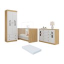 Ver imagem 1 de Quarto de Bebê Completo com Berço 3 em 1 com Colchão Incluso Amora Multimóveis Mp4577