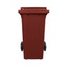 Lixeira 120 litros roda de 200mm - Lar Plásticos - Marrom - 1