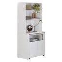 Ver imagem 1 de Armário Bancada de Cozinha 2 Portas com Mesa Retrátil Dual - Branco