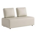 Ver imagem 1 de Sofá Modular 2 Lugares Block 148 cm Pes Madeira Courino Tcs 725 Moll