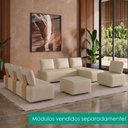 Ver imagem 6 de Sofá Modular 2 Lugares Block 148 cm Pes Madeira Courino Tcs 725 Moll