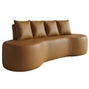 Ver imagem 1 de Sofa 3 Lugares Organico Ibiza 210 Cm Corino Caramelo Vazzano
