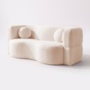 Ver imagem 2 de Sofá Cama Bolge 1,88m Xpand Tech Tecido Bouclê Bege Claro Cama Inbox