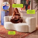 Ver imagem 6 de Sofá Cama Bolge 1,88m Xpand Tech Tecido Bouclê Bege Claro Cama Inbox