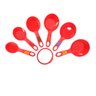 Conjunto Colher Colheres Medidora c/ 6 pcs plastico vermelho - 2