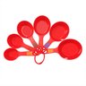 Conjunto Colher Colheres Medidora c/ 6 pcs plastico vermelho - 1