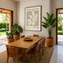 Ver imagem 1 de Quadro Canvas Matisse Folha Terra 90x60cm Mold Preta
