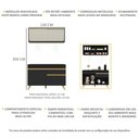 Ver imagem 4 de Cozinha Compacta 2 peças com Leds MP2013 Veneza Up Multimóveis Preta