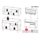 Ver imagem 5 de Cozinha Compacta 2 peças com Leds MP2013 Veneza Up Multimóveis Preta