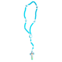 Ver imagem 4 de Terço Azul Infantil Jesus na Cruz Menininho Rezando Criança