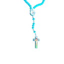 Ver imagem 2 de Terço Azul Infantil Jesus na Cruz Menininho Rezando Criança