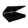 Cama Box Baú Queen Platinum Preto Bipartido com Pistão a Gás - 158x198x41 - 2