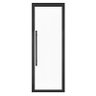 Porta de Alumínio Preto com Vidro Inteiro 8mm e Pux. Cmc Elegance - 2.10 (a) X 0.80 (l)-lado Direito - 1