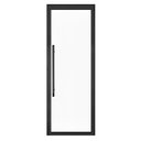Ver imagem 1 de Porta de Alumínio Preto com Vidro Inteiro 8mm e Pux. Cmc Elegance - 2.10 (a) X 0.80 (l)-lado Direito