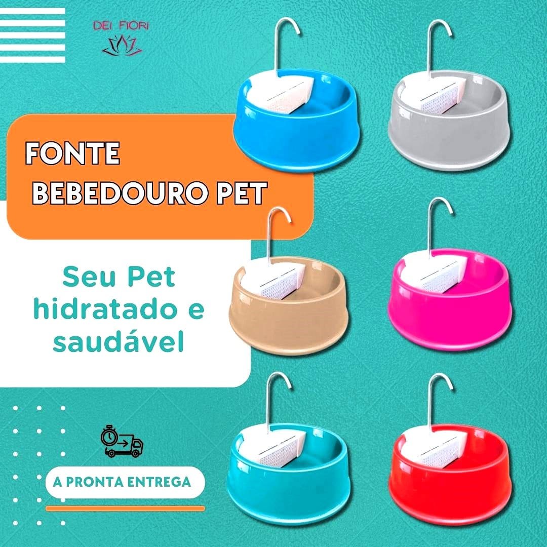 Fonte Bebedouro Gatos Cães Bivolt Automática Agua Fresca Pet Filtro Carvao Ativ. Hidratacao Saudavel - 4