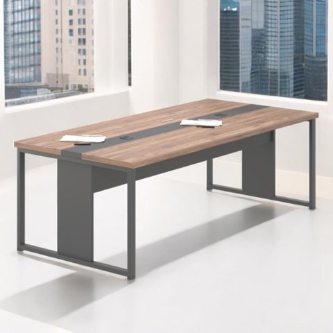 Mesa para Sala de Reunião 4 Lugares Lazio Noce Preto