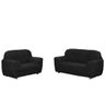 Capa De Sofa 3 E 2 Lugares Malha Gel preto Com Elasticos - 1