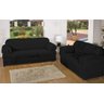 Capa De Sofa 3 E 2 Lugares Malha Gel preto Com Elasticos - 2