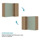 Ver imagem 2 de Armário de Parede Modulado Canto Reto 95cm 2 Portas Slim Luciane