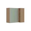 Ver imagem 1 de Armário de Parede Modulado Canto Reto 95cm 2 Portas Slim Luciane