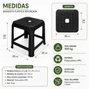 Ver imagem 7 de Banco Plastico Banqueta Reforcada Multiuso Cadeira Casa Cozinha Banquinho Degrau Auxiliar Empilhavel