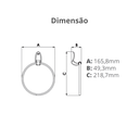 Ver imagem 3 de Toalheiro Porta Toalha para Banheiro Linha Delicato Cor Branco e Cromado Durín