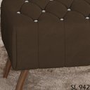 Ver imagem 5 de Kit 2 Puff Puf Para Sala Pes Madeira Trit Veludo SL 942 Peer
