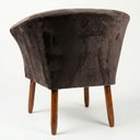 Ver imagem 5 de Cadeira Estofada para Recepção Clinica Tecido Veludo Elegante Confortavel Pés de Madeira Resistente