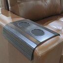 Ver imagem 2 de Kit 2 Esteiras Suporte Porta Copos Mdf Braço Sofá - Mozzelar